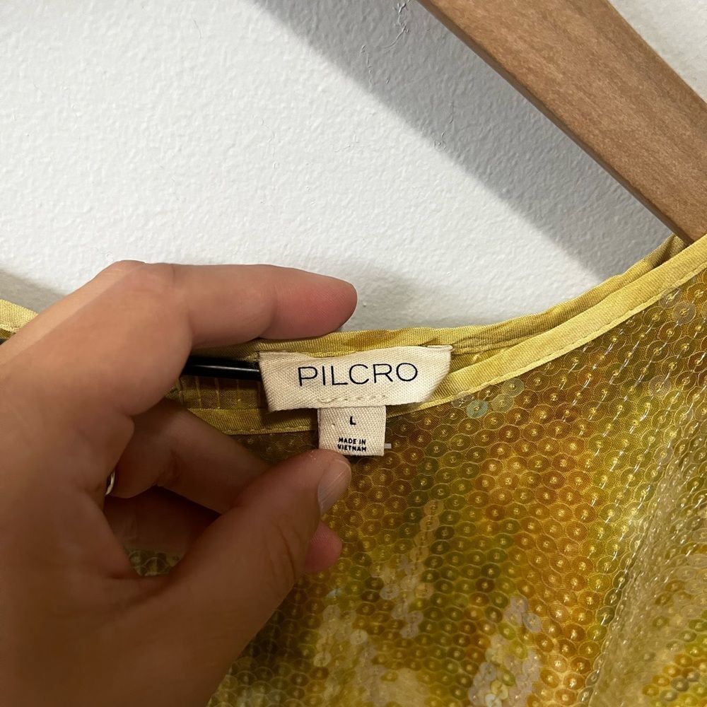 Anthropologie Pilcro Sequin Tech Top Glam Fairy L - Picture 11 of 15